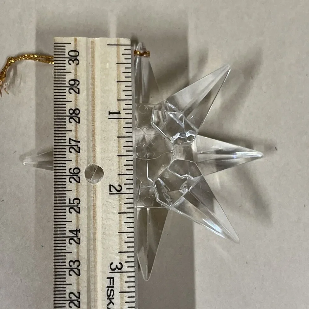 VTG 5pcs‎ Various Christmas Snowflake  Hanging Ornament Acrylic/ Beads Rare